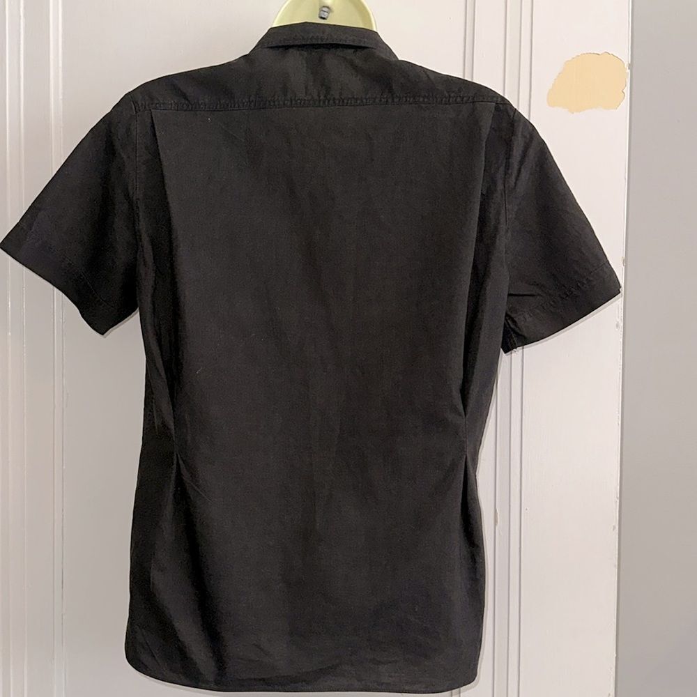 Vintage 60s Ship ‘n Shore Black Button-Up Short Sleeve Shirt - Picture 6 of 7
